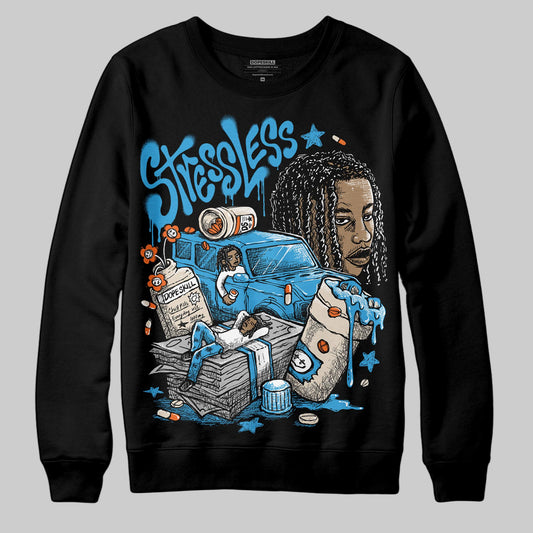 Jordan 1 High OG “UNC” Reimagined DopeSkill Sweatshirt Stressless Graphic Streetwear - Black