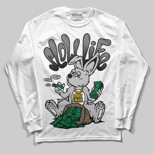 Grey Sneakers DopeSkill Long Sleeve T-Shirt Slow Life Graphic Streetwear - White