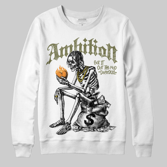Olive Sneakers DopeSkill Sweatshirt Ambition Graphic Streetwear - White
