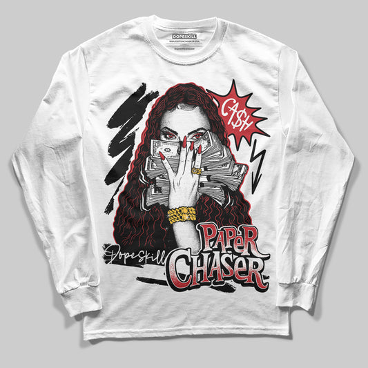 Jordan 11 Retro Low Bred (2025) DopeSkill Long Sleeve T-Shirt NPC Graphic Streetwear - White
