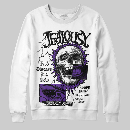 PURPLE Sneakers DopeSkill Sweatshirt Jealousy Graphic Streetwear - White