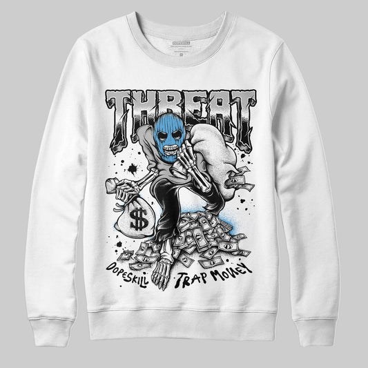 Jordan 10 OG “Steel” DopeSkill Sweatshirt Threat Graphic Streetwear - White