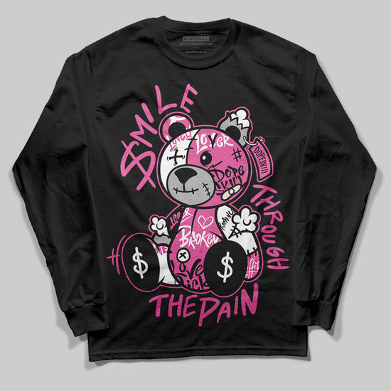 Asics Gel-Kayano 14 ‘Cream Sweet Pink’ DopeSkill Long Sleeve T-Shirt Smile Through The Pain Graphic Streetwear - Black