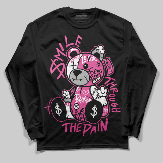 Asics Gel-Kayano 14 ‘Cream Sweet Pink’ DopeSkill Long Sleeve T-Shirt Smile Through The Pain Graphic Streetwear - Black