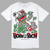 Black and White Sneakers DopeSkill T-shirt Born To Be Rich Graphic Streetwear - White