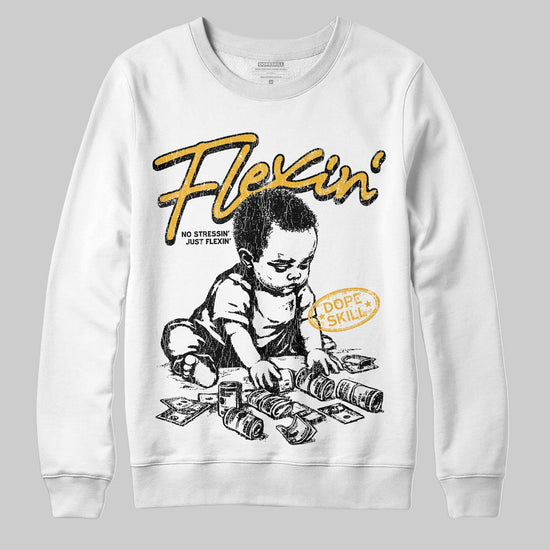 Jordan 5 'Tokyo' DopeSkill Sweatshirt Flexin' Graphic Streetwear - WHite