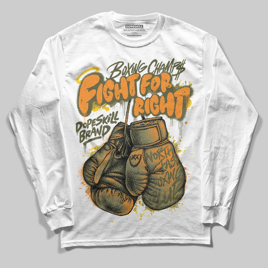 Olive Sneakers DopeSkill Long Sleeve T-Shirt Fight For Right Graphic Streetwear - White