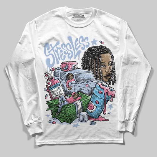 Jordan 3 GS “Denim/Pink Glow” DopeSkill Long Sleeve T-Shirt Stressless Graphic Streetwear - White