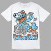 Dunk Low Futura University Blue DopeSkill T-Shirt Born To Be Rich Graphic Streetwear - White