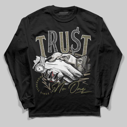 Jordan 3 “Medium Olive” aka “Family Affair” DopeSkill Long Sleeve T-Shirt You’re Lost Without Me Graphic Streetwear - Black