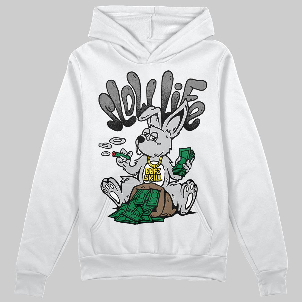 Grey Sneakers DopeSkill Hoodie Sweatshirt Slow Life Graphic Streetwear - White
