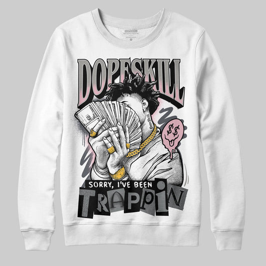 Air Max 95 OG “Pink Foam” DopeSkill Sweatshirt Sorry I've Been Trappin Graphic Streetwear - White