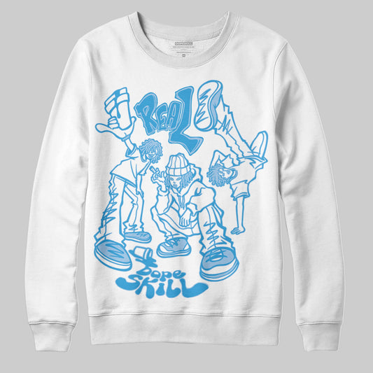Jordan 1 High OG “UNC” Reimagined DopeSkill Sweatshirt Real Y2K Players Graphic Streetwear - White