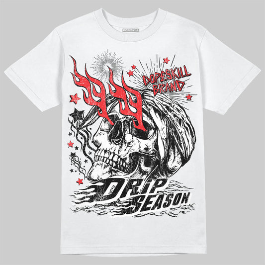 Black and White Sneakers DopeSkill T-Shirt Drip Season Graphic Streetwear 0- White