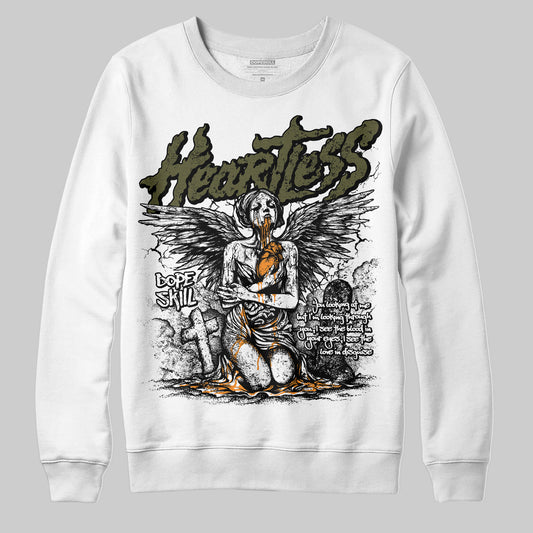 Jordan 5 “Olive” DopeSkill Sweatshirt Heartless Graphic Streetwear - White