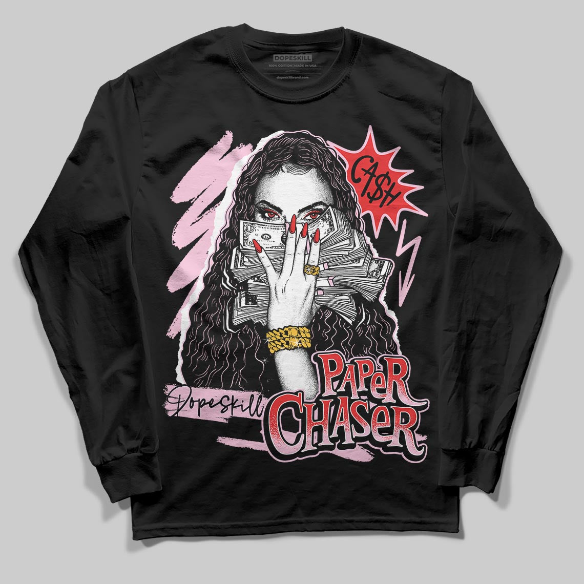 Awake NY x Air Jordan 5 Arctic Pink DopeSkill Long Sleeve T-Shirt NPC Graphic Streetwear - Black