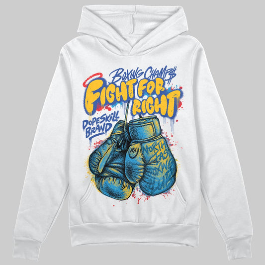 Royal Blue Sneakers DopeSkill Hoodie Sweatshirt Fight For Right Graphic Streetwear - White