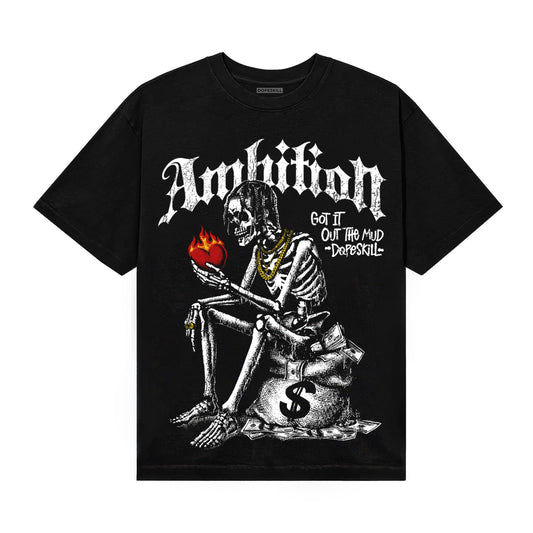 Black and White Sneakers DopeSkill T-Shirt Ambition Graphic Streetwear - Black