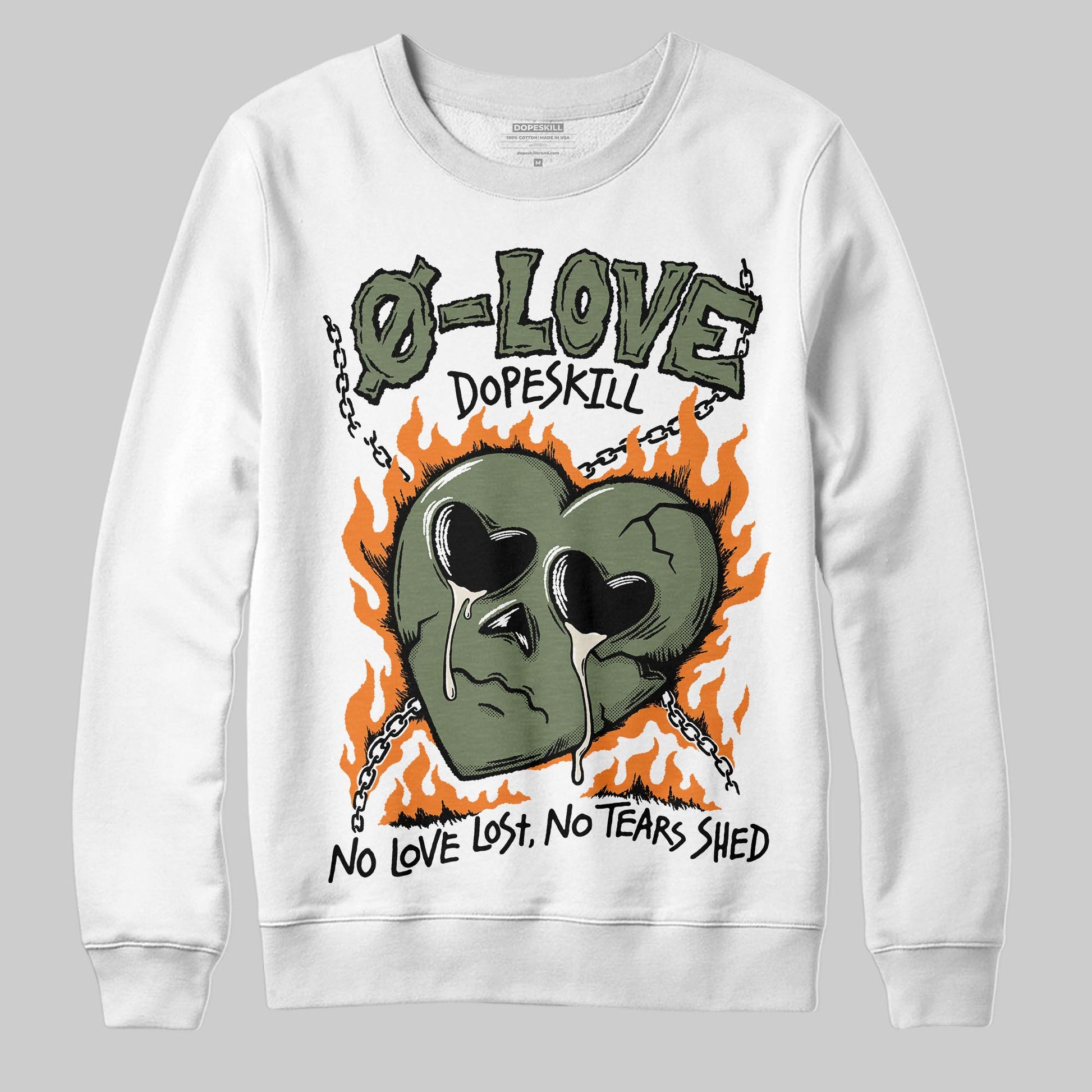 Jordan 4 Retro OG SP Undefeated (2025) DopeSkill Sweatshirt Crying Heart Graphic Streetwear - White