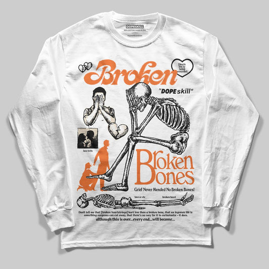 Jordan 3 “Starfish” DopeSkill Long Sleeve T-Shirt Broken Bones Graphic Streetwear - White