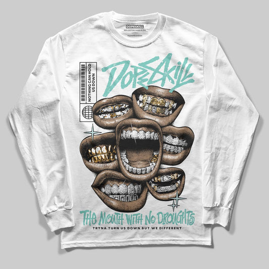 Jordan 11 Low "Igloo" DopeSkill Long Sleeve T-Shirt The Mouth With No Droughts Graphic Streetwear - White