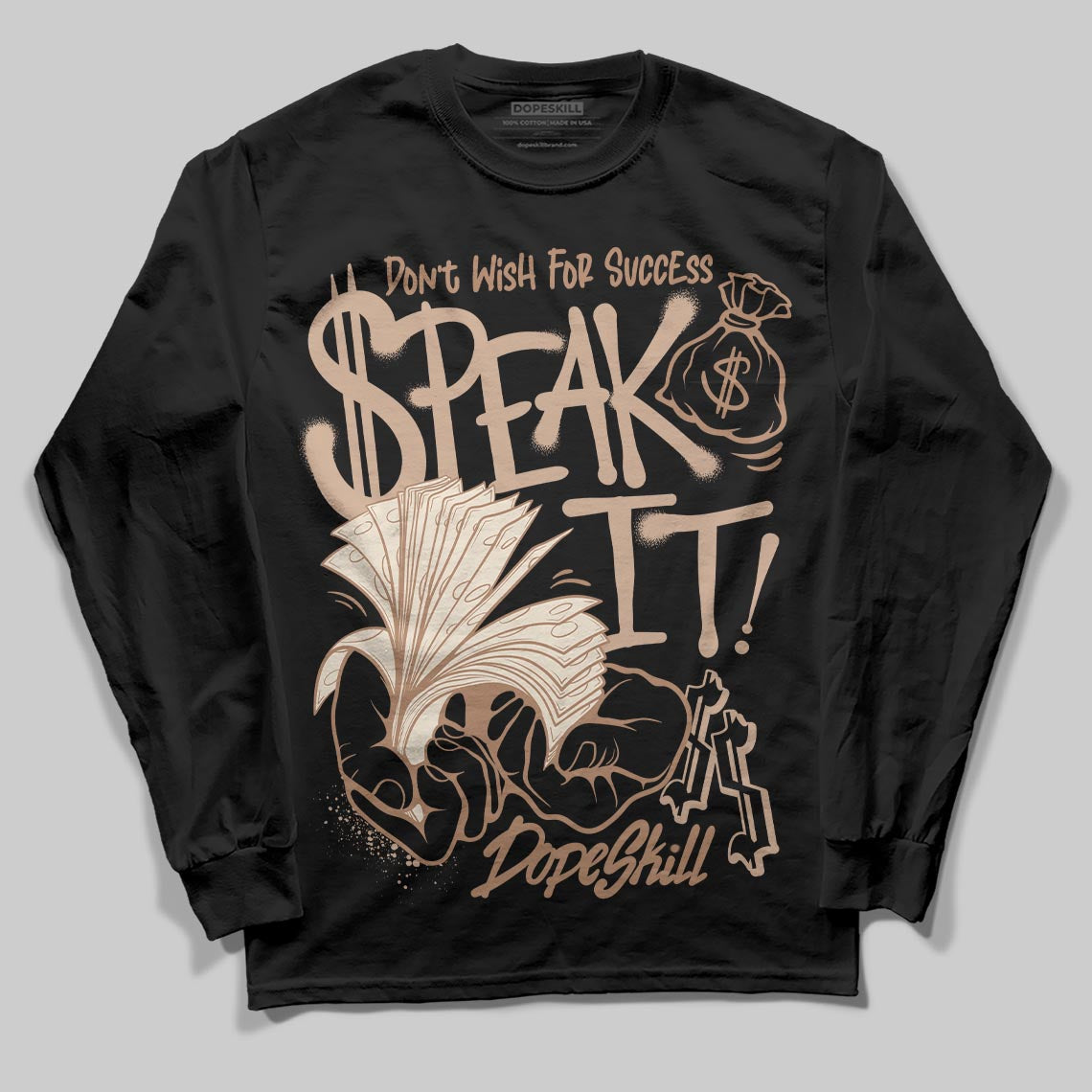 Jordan 4 Retro Cozy Girl DopeSkill Long Sleeve T-Shirt Speak It Graphic Streetwear - Black