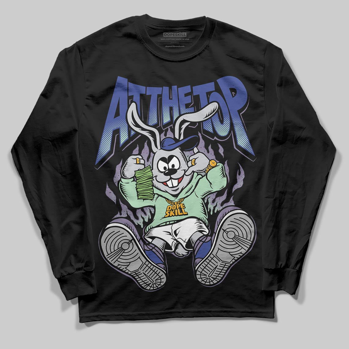 Jordan 1 Retro Low OG Zion Williamson Voodoo Alternate DopeSkill Long Sleeve T-Shirt At The Top Graphic Streetwear - Black