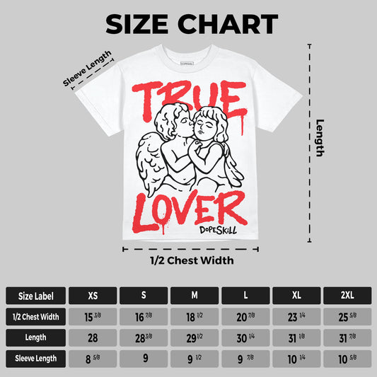 Cherry 11s DopeSkill Oversize Print T-Shirt True Lover Graphic