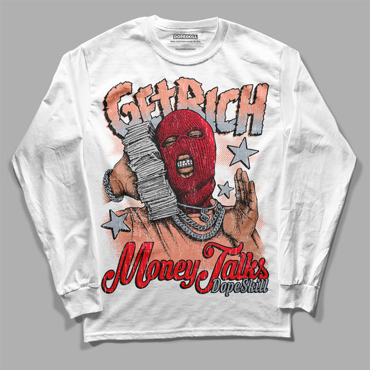 DJ Khaled x Jordan 5 Retro ‘Crimson Bliss’ DopeSkill Long Sleeve T-Shirt Get Rich Graphic Streetwear - White