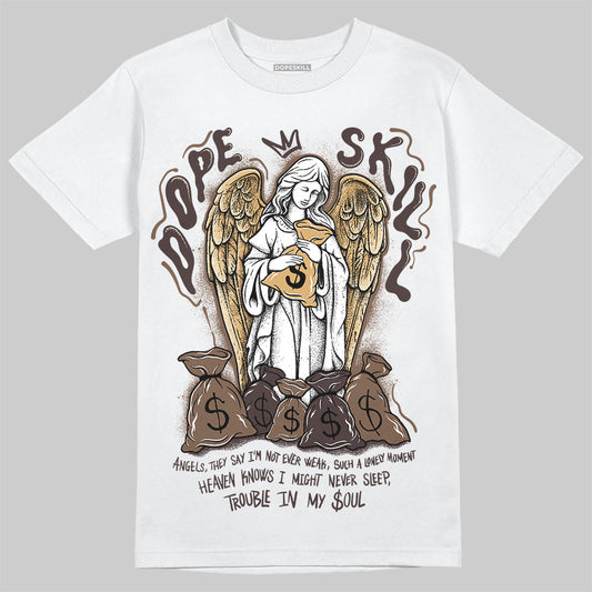 Jordan 5 “Earth/Metallic Gold” DopeSkill T-Shirt Angels Graphic Streetwear - White