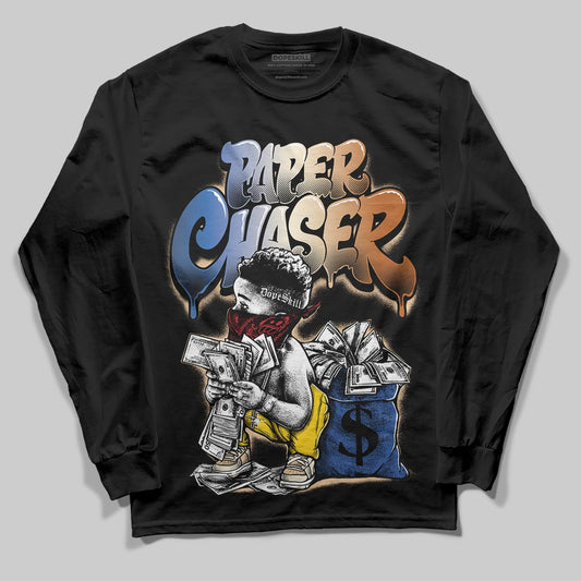Jordan 17 Retro Low SP Infinite Archives DopeSkill Long Sleeve T-Shirt Paper Chaser Boy Graphic Streetwear - black