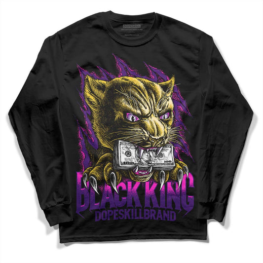 Jordan 12 “Field Purple” DopeSkill Long Sleeve T-Shirt Black King Graphic Streetwear - Black