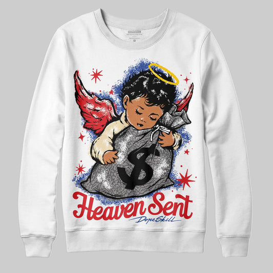 Jordan 3 “Seoul 2.0” DopeSkill Sweatshirt Heaven Sent Graphic Streetwear - White