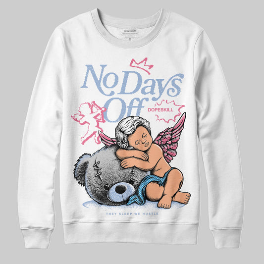 Jordan 3 GS “Cobalt Bliss” DopeSkill Sweatshirt New No Days Off Graphic Streetwear - White