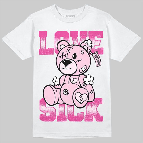 Dunk Low GS 'Triple Pink' DopeSkill T-Shirt Love Sick Graphic Streetwear - White