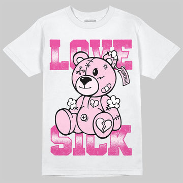 Dunk Low GS 'Triple Pink' DopeSkill T-Shirt Love Sick Graphic Streetwear - White