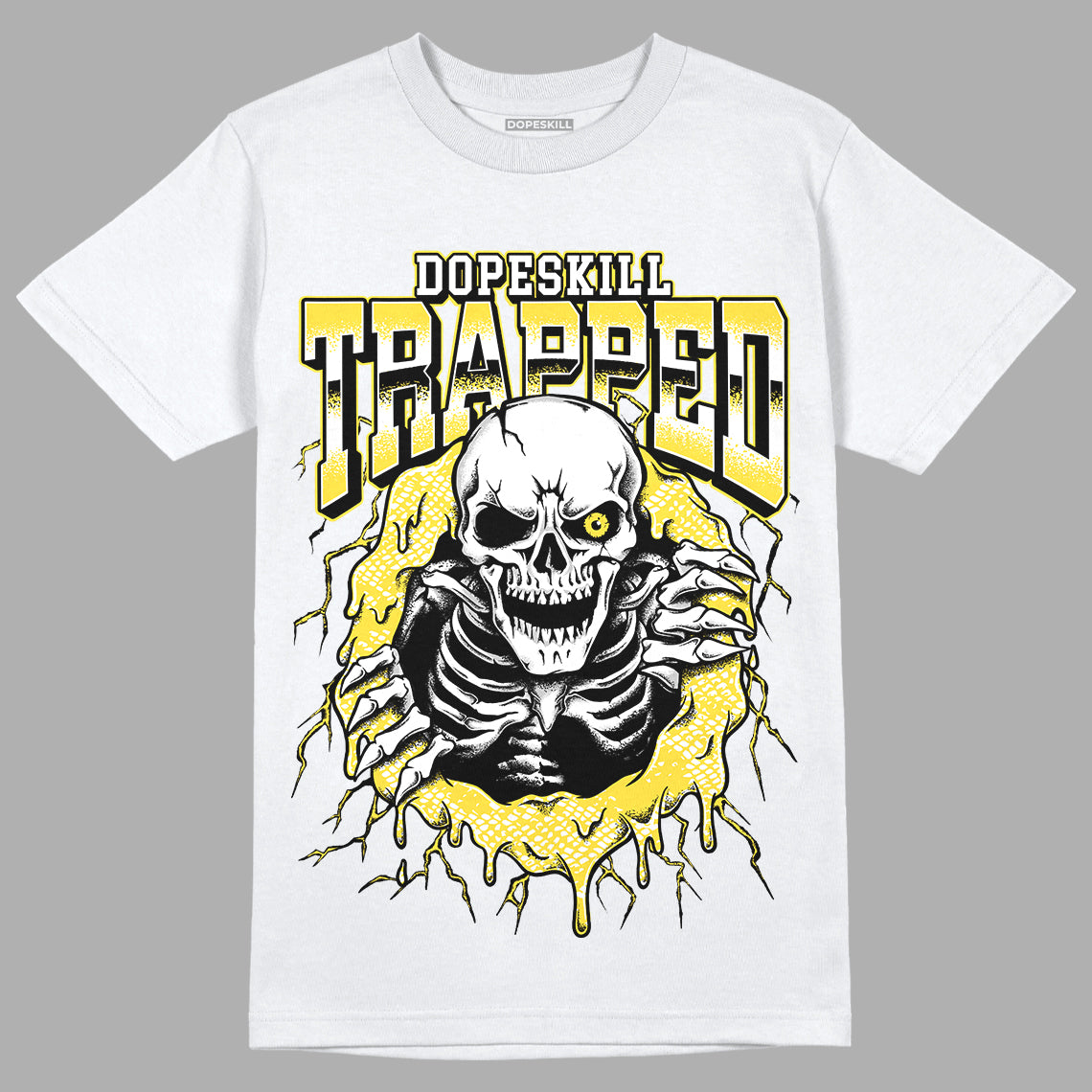 Jordan 11 Low 'Yellow Snakeskin' DopeSkill T-Shirt Trapped Halloween Graphic Streetwear - White
