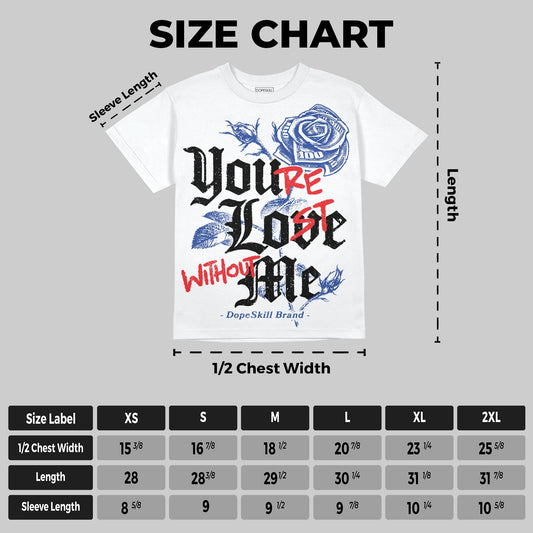 Royal Blue Collection DopeSkill Oversize Print T-Shirt You’re Lost Without Me Graphic