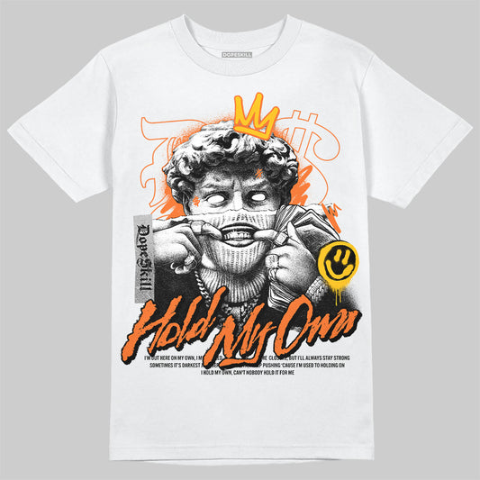 Orange, Black & White Sneakers DopeSkill T-Shirt In My Way Graphic Streetwear - White
