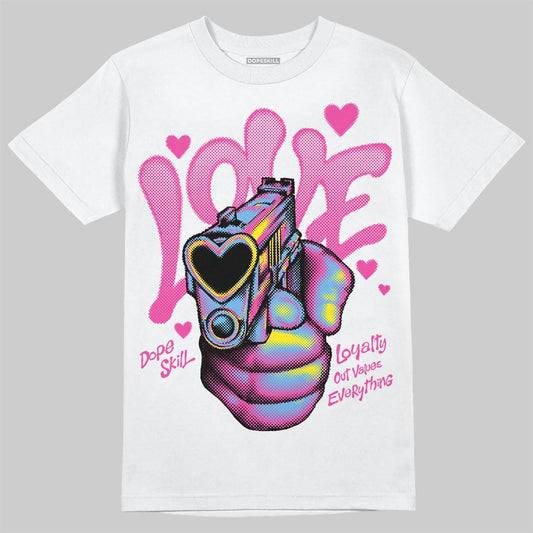Dunk Low GS 'Triple Pink' DopeSkill T-Shirt Love Shot Graphic Streetwear - White