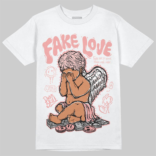 Jordan 40 “Dusty Rose” DopeSkill T-Shirt False Love Graphic Streetwear - White