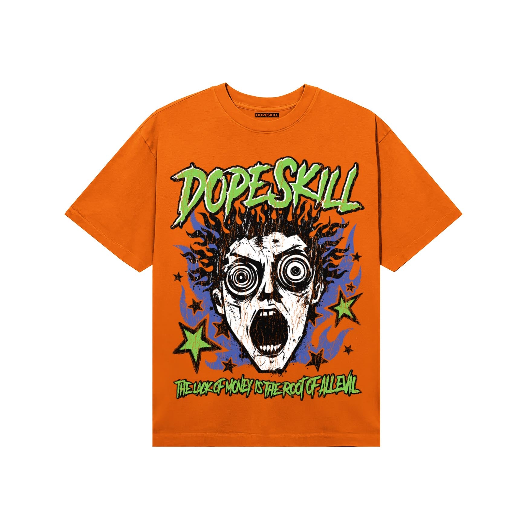 Orange, Black and White Sneakers DopeSkill T-Shirt Root of Evil Graphic Streetwear - orange