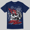 Jordan 4 SB “Summit White/Navy” DopeSkill T-Shirt Drip Season Graphic Streetwear - navy