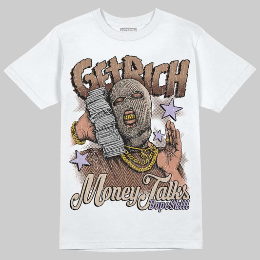 Harris Tweed x Wmns Dunk Low 'Sesame' DopeSkill T-Shirt Get Rich Graphic Streetwear - White