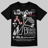 Jordan 4 OG “White Cement” DopeSkill T-Shirt Broken Bones Graphic Streetwear - Black
