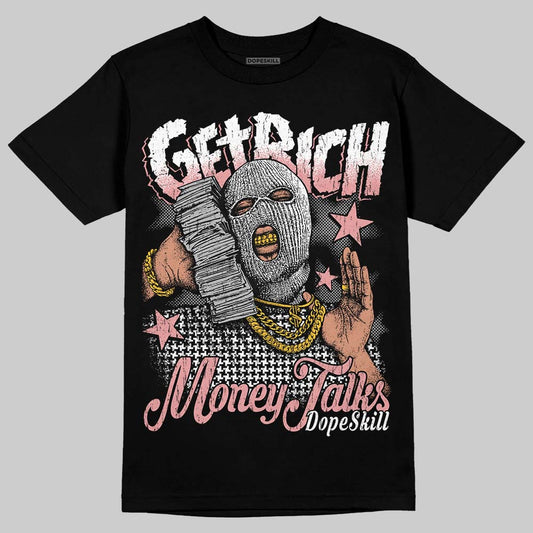 Harris Tweed x Wmns Dunk Low 'Black Phantom' DopeSkill T-Shirt Get Rich Graphic Streetwear - Black