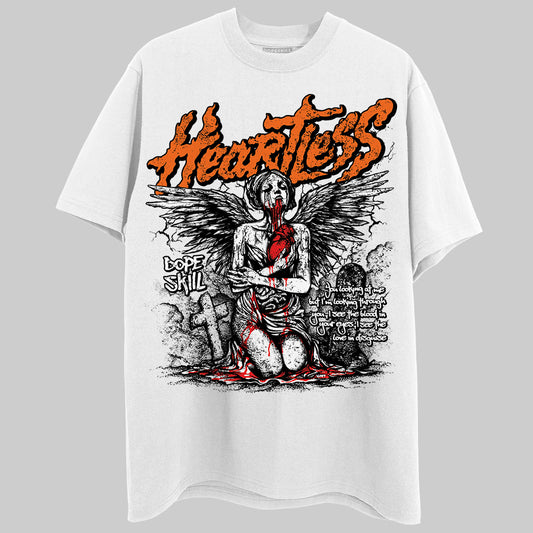 Orange, Black & White Sneakers DopeSkill T-Shirt Heartless Graphic Streetwear - White