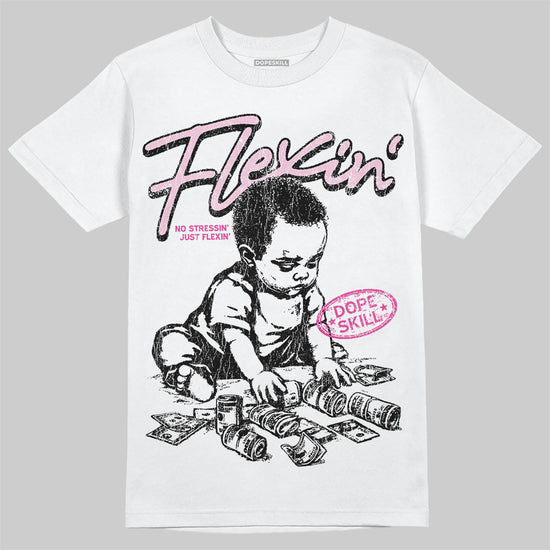 Dunk Low GS 'Triple Pink' DopeSkill T-Shirt Flexin' Graphic Streetwear - White