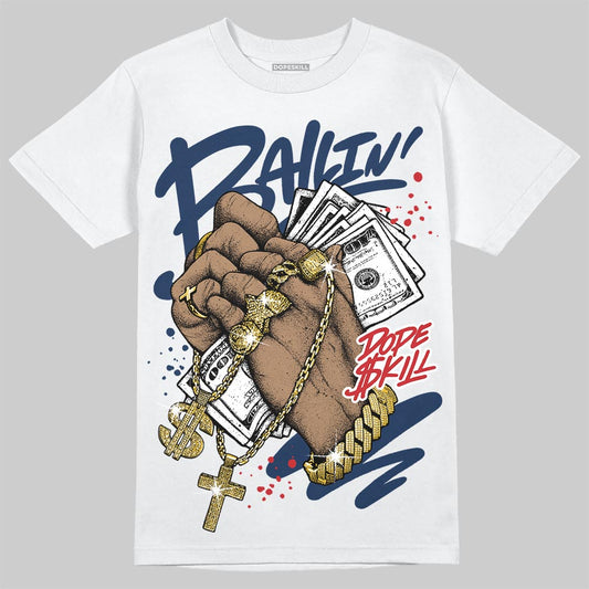 Jordan 4 SB “Summit White/Navy” DopeSkill T-Shirt Always Ballin' Graphic Streetwear - White
