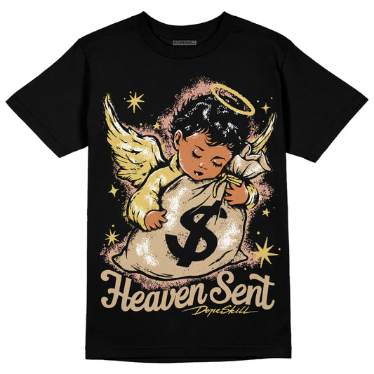 TAN Sneakers DopeSkill T-Shirt Heaven Sent Graphic Streetwear - Black